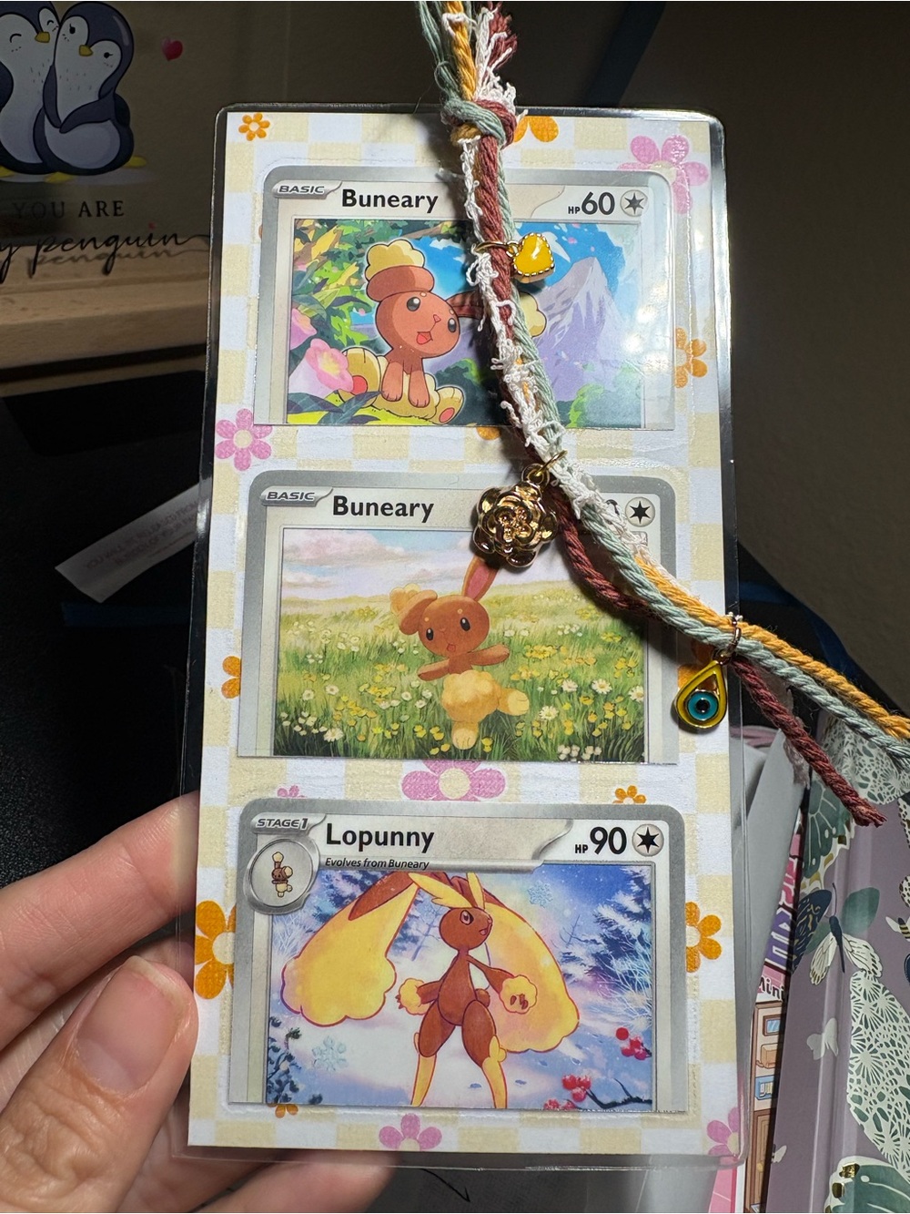 Buneyary and Lopunny pokemon bookmark with charm #pokemon #gaming